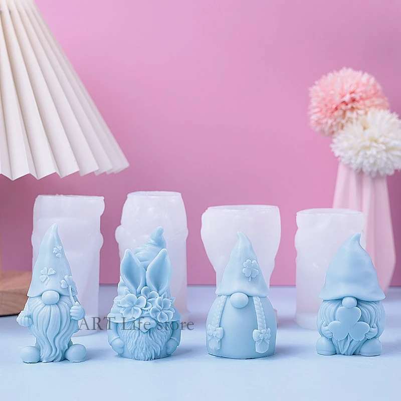 Soap Making In Home - Kerst Dwerg Siliconen Kaars Schimmel 3d