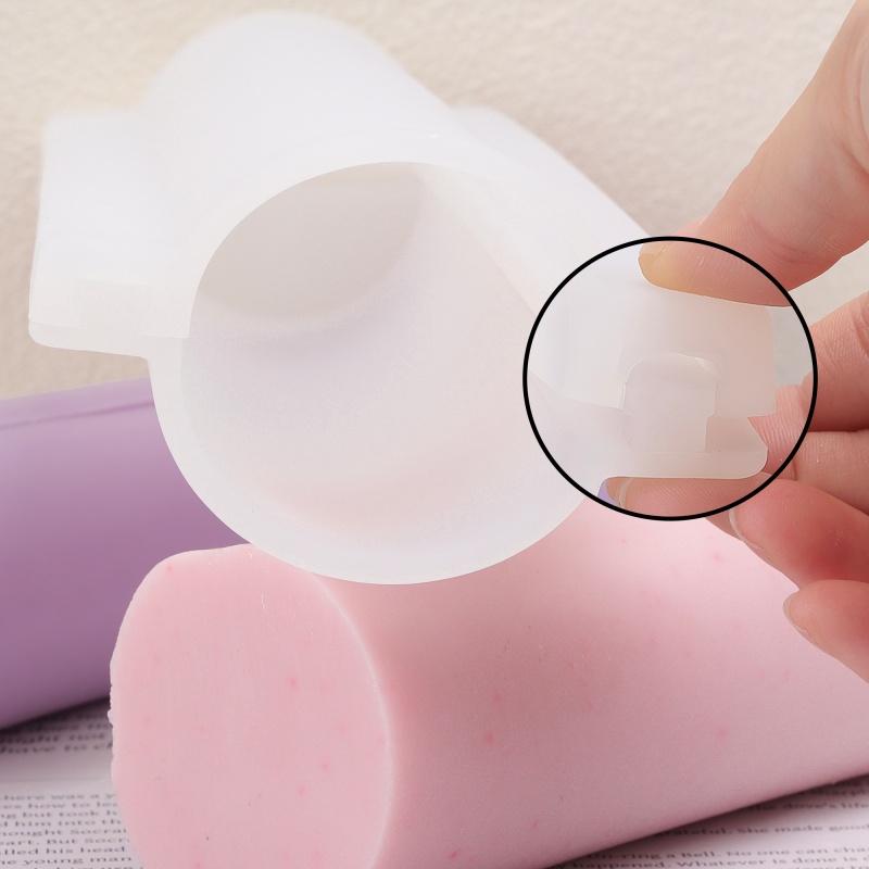 Soap Making In Home - Lange hartvormige siliconen zeepvorm, ronde zeepbuisvorm,