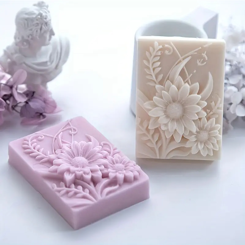Soap Making Kit For Beginners - 3D Bloem Vierkante Zeep Siliconen Mal