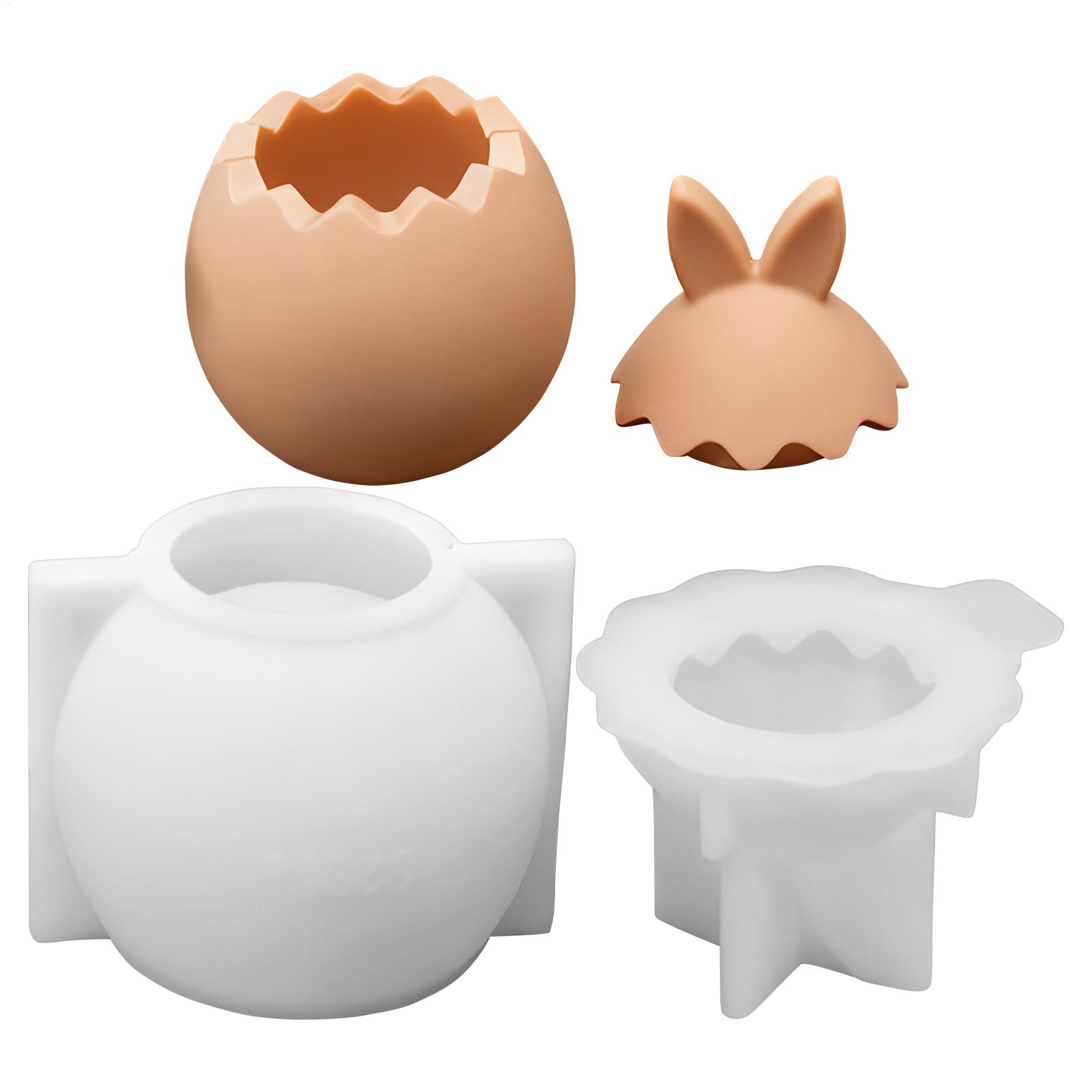 Soap Making Friends - Paasei-vormen 3D siliconen konijnenoor-schaal snoep chocolade