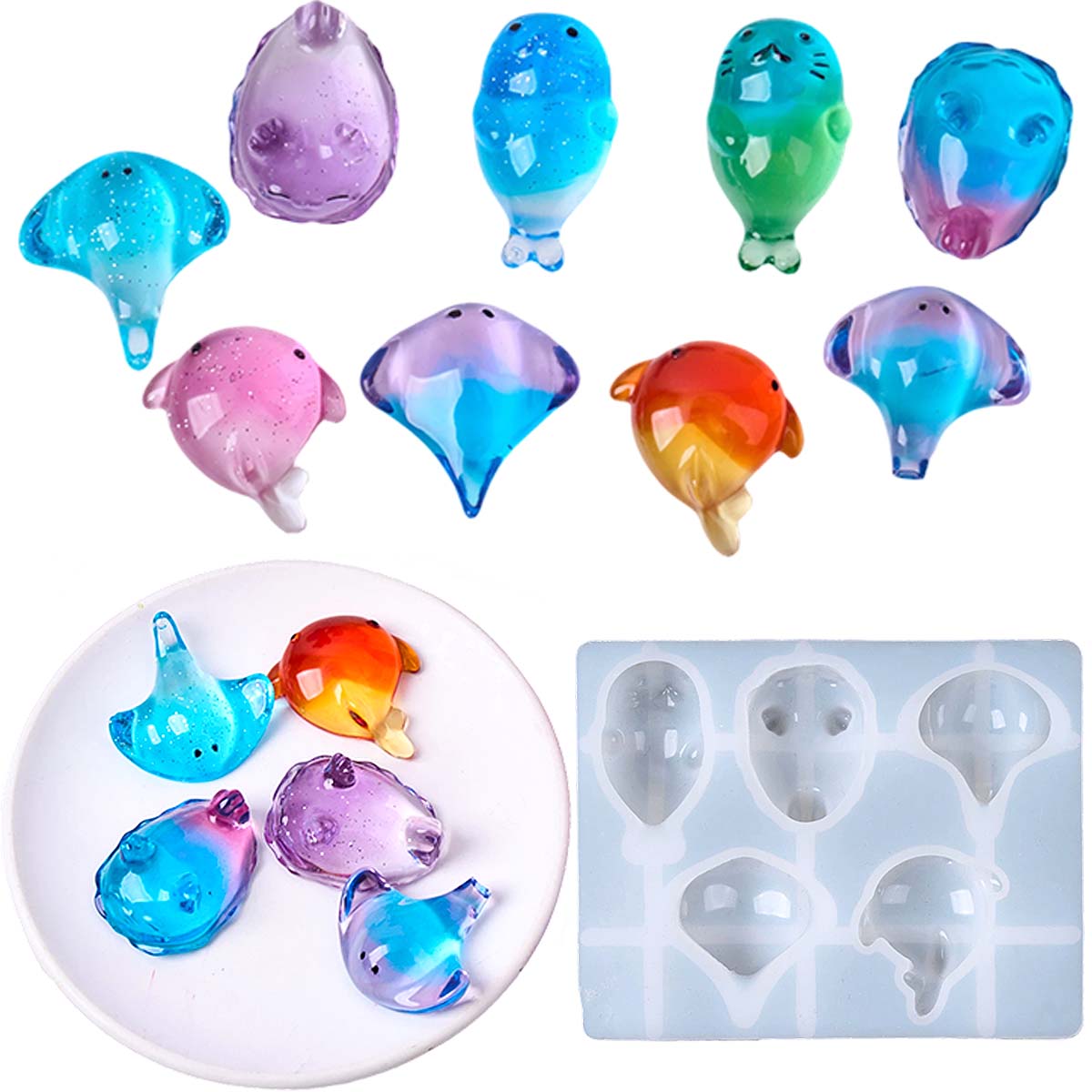 Soap Making Tray - 3D Healing Kawaii Manta Ray Walvis