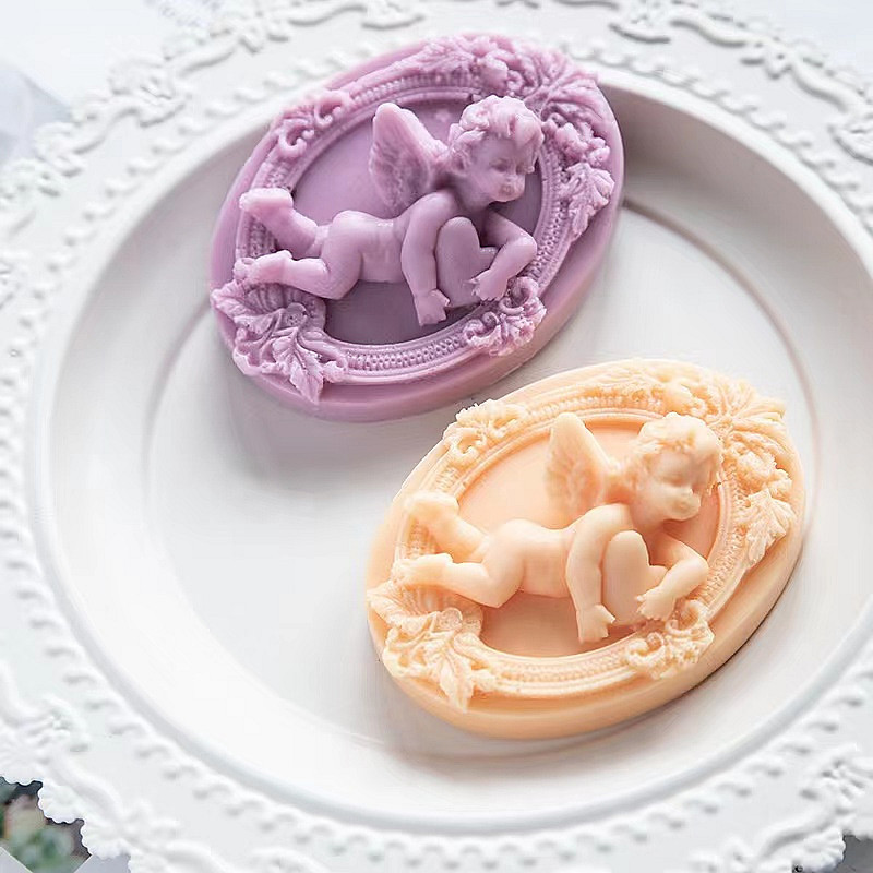 Soap Making In Home - 3D Angel Kids Shaped Silicone Soap