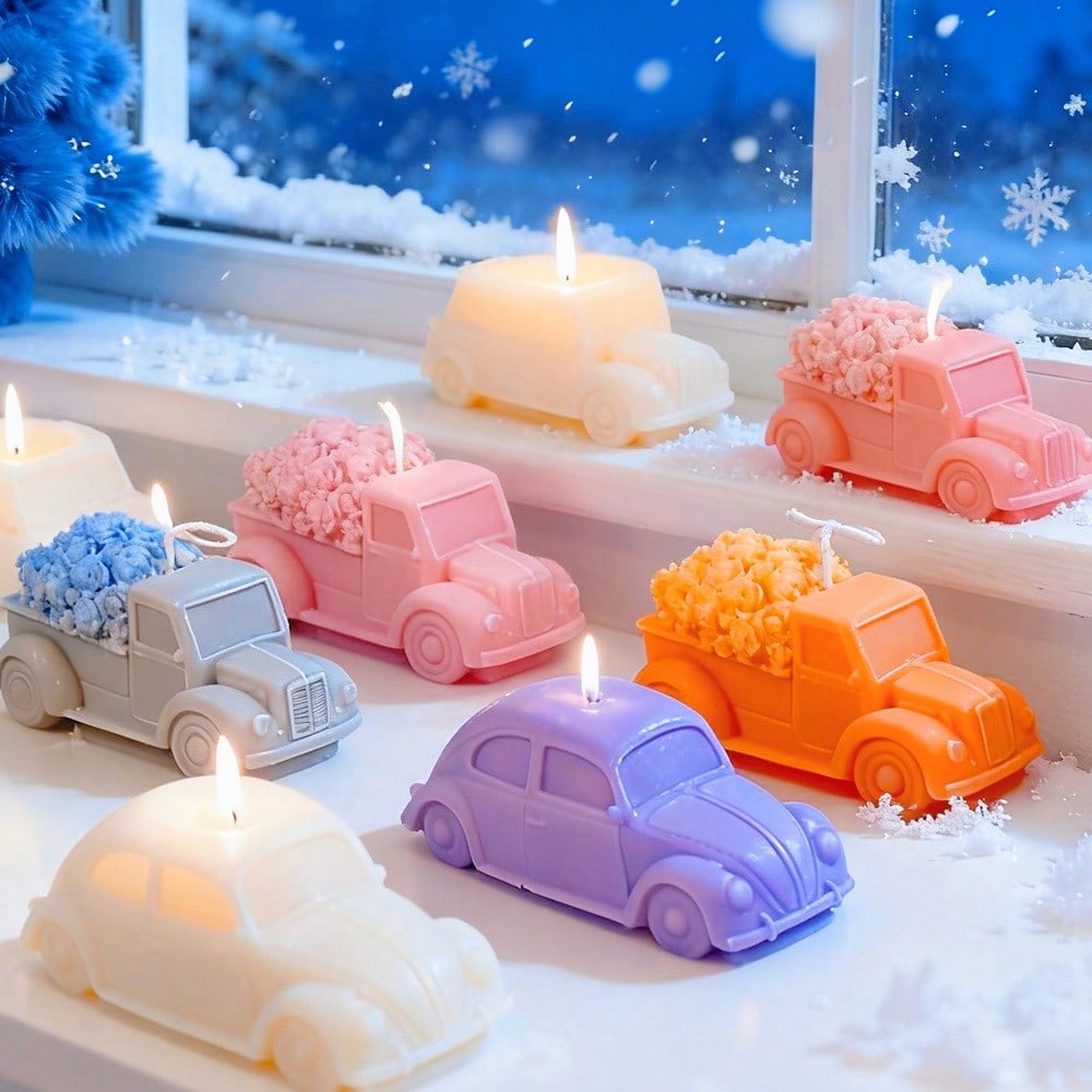 Soap Making Business - Multistyle styling auto siliconen kaarsenmal roos