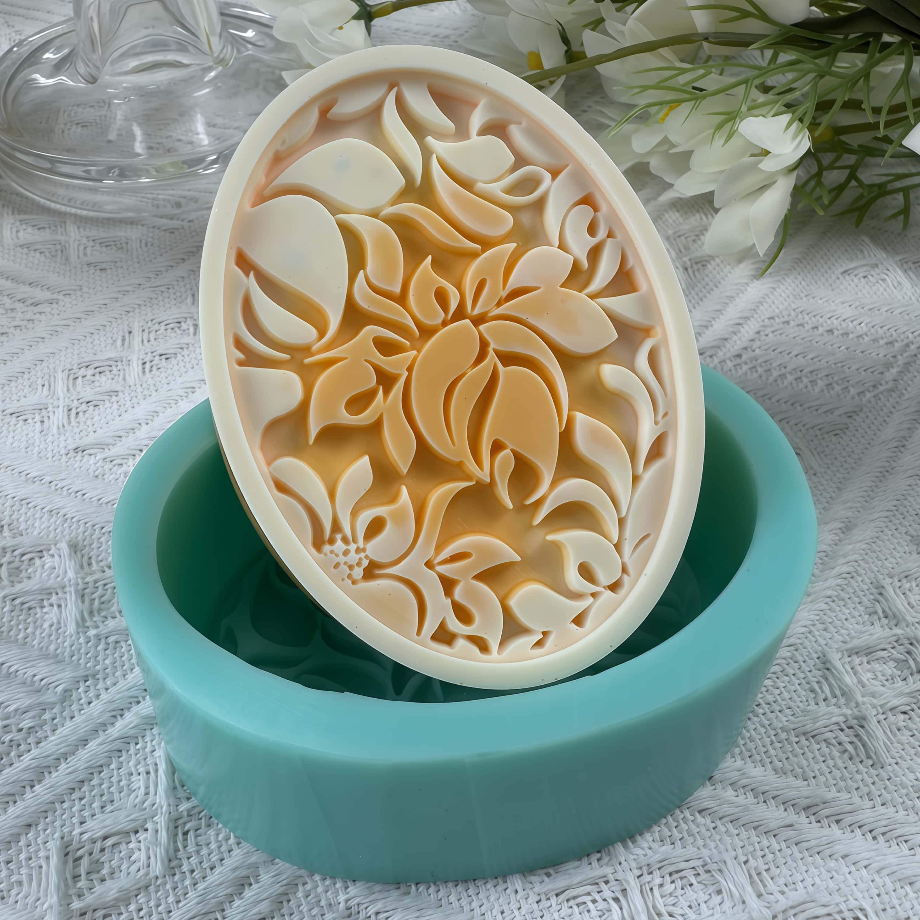 Ovale bloem zeep mallen DIY si - Soap Making Books recensie en prijs