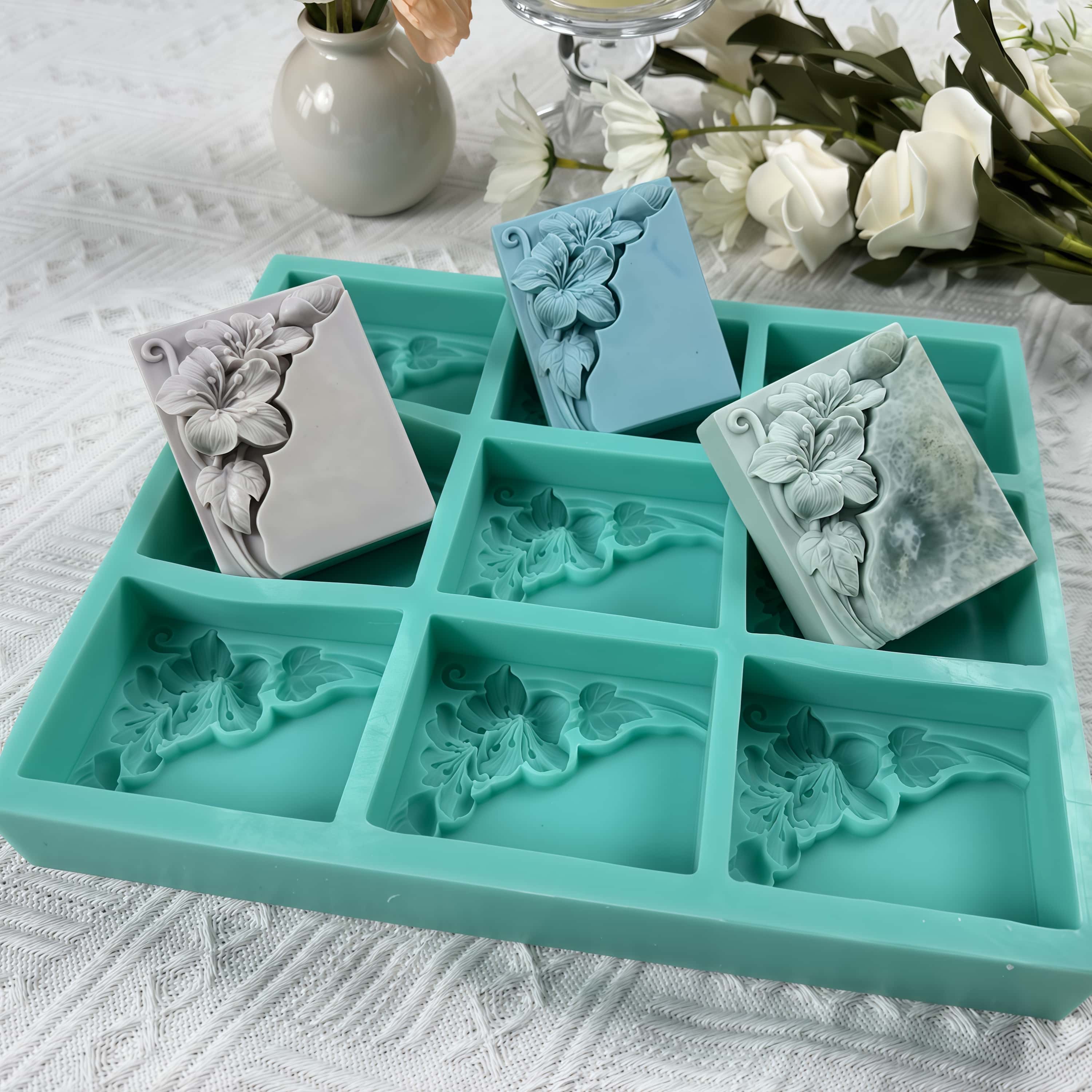 9-holtes Tung Flower Soap Mold - Soap Making Books recensie en prijs