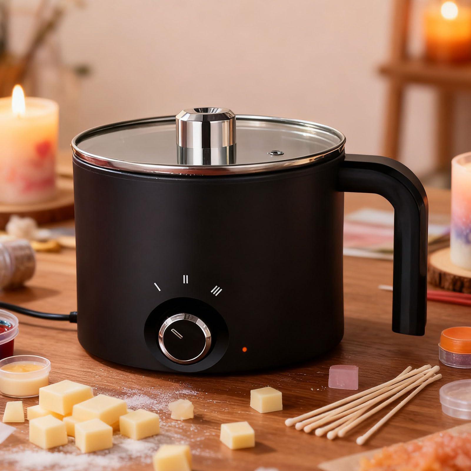 Kaarswas smeltpot 1,5L grote r - Soap Making In Home recensie en prijs