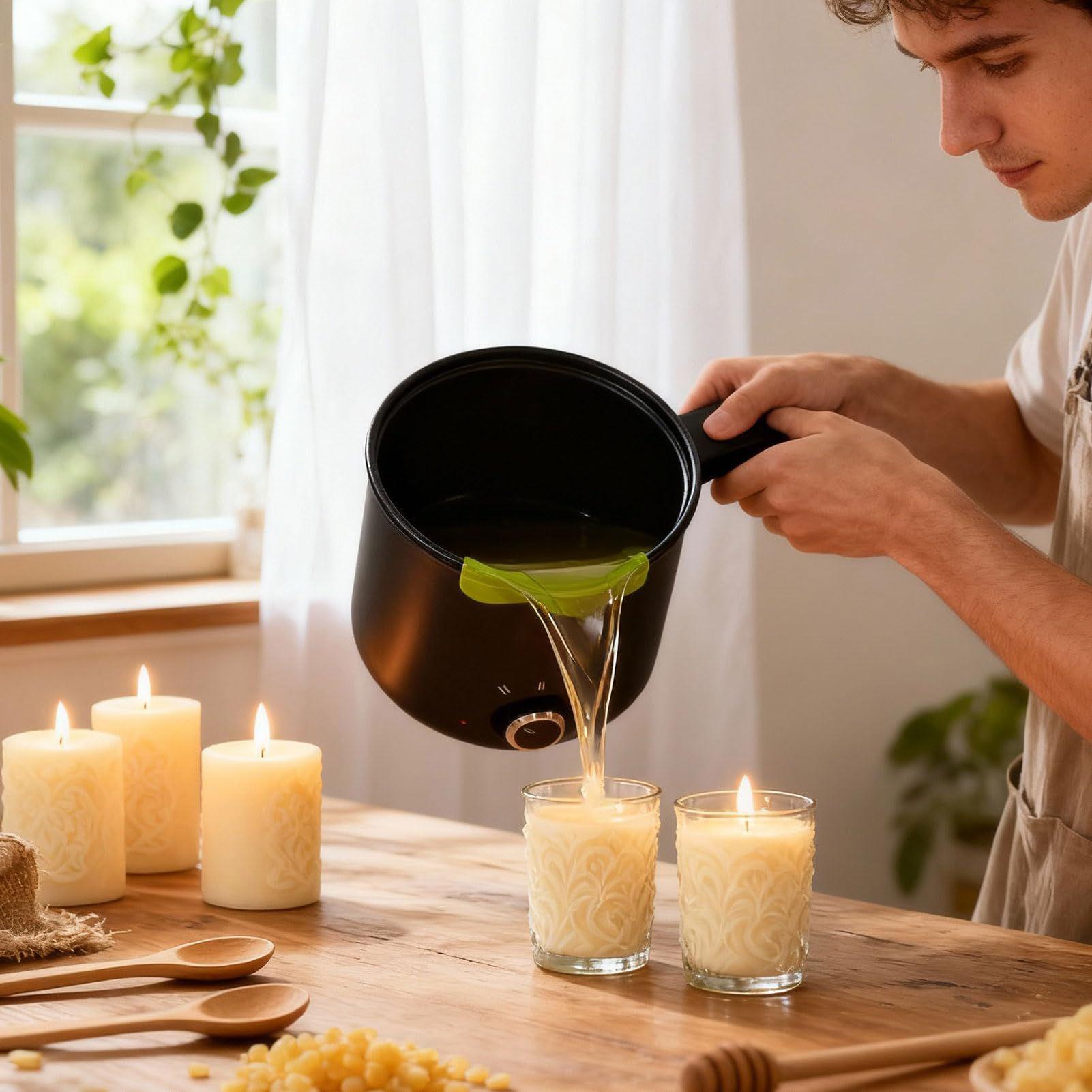 Kaarswas smeltpot 1,5L grote r - Soap Making In Home recensie en prijs