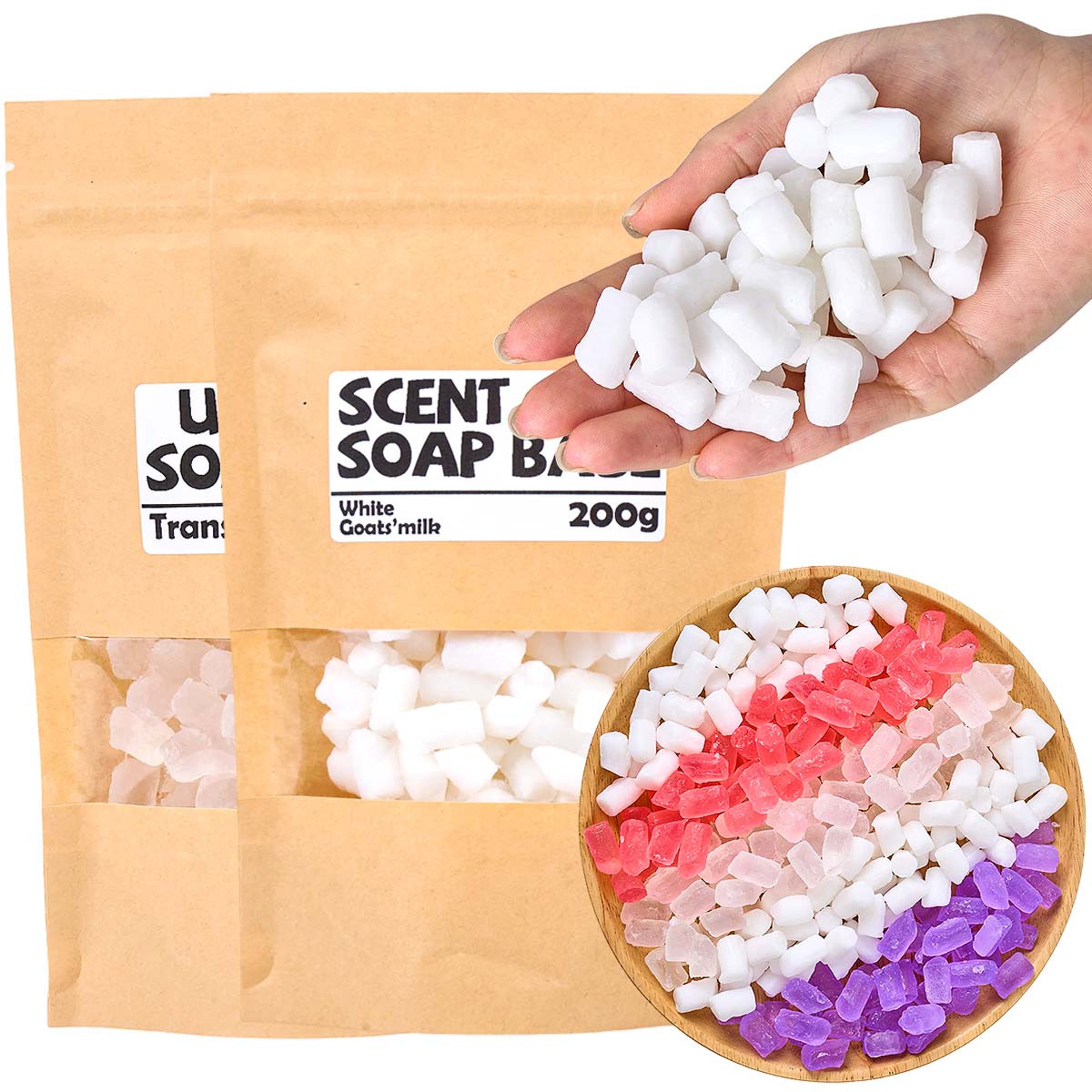 200g Kleur Zeep Basis DIY Arom - Soap Making Goats Milk recensie en prijs